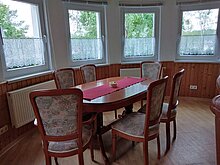 Essbereich mit Seeblick Ferienwohnung 4