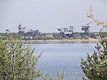 Blick über den Gremminer See zum Freilichtmuseum